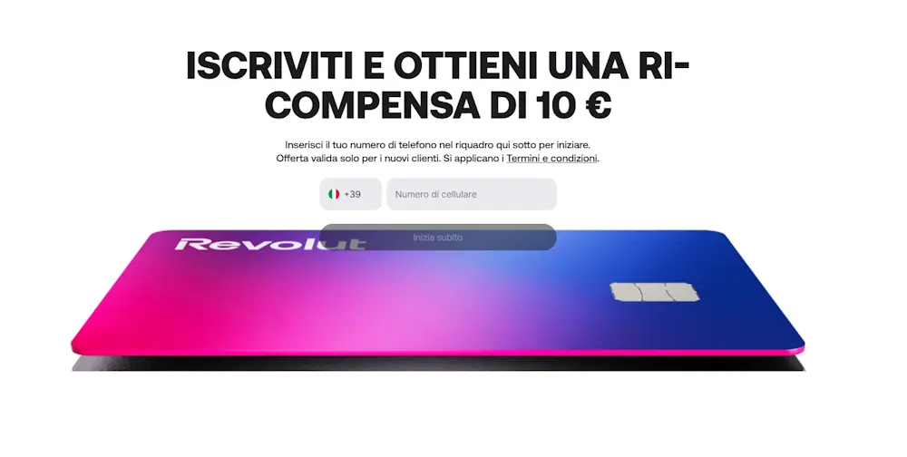 Revolut bonus benvenuto 10€