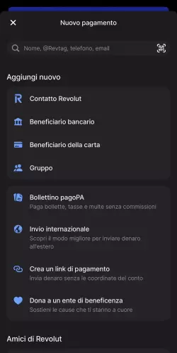 Revolut pagamenti