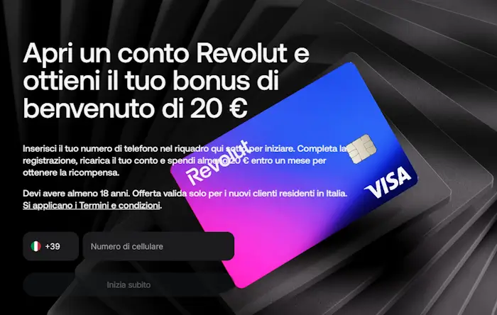 bonus per aprire conto revolut