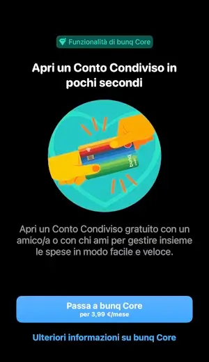 bunq apertura conto cointestato