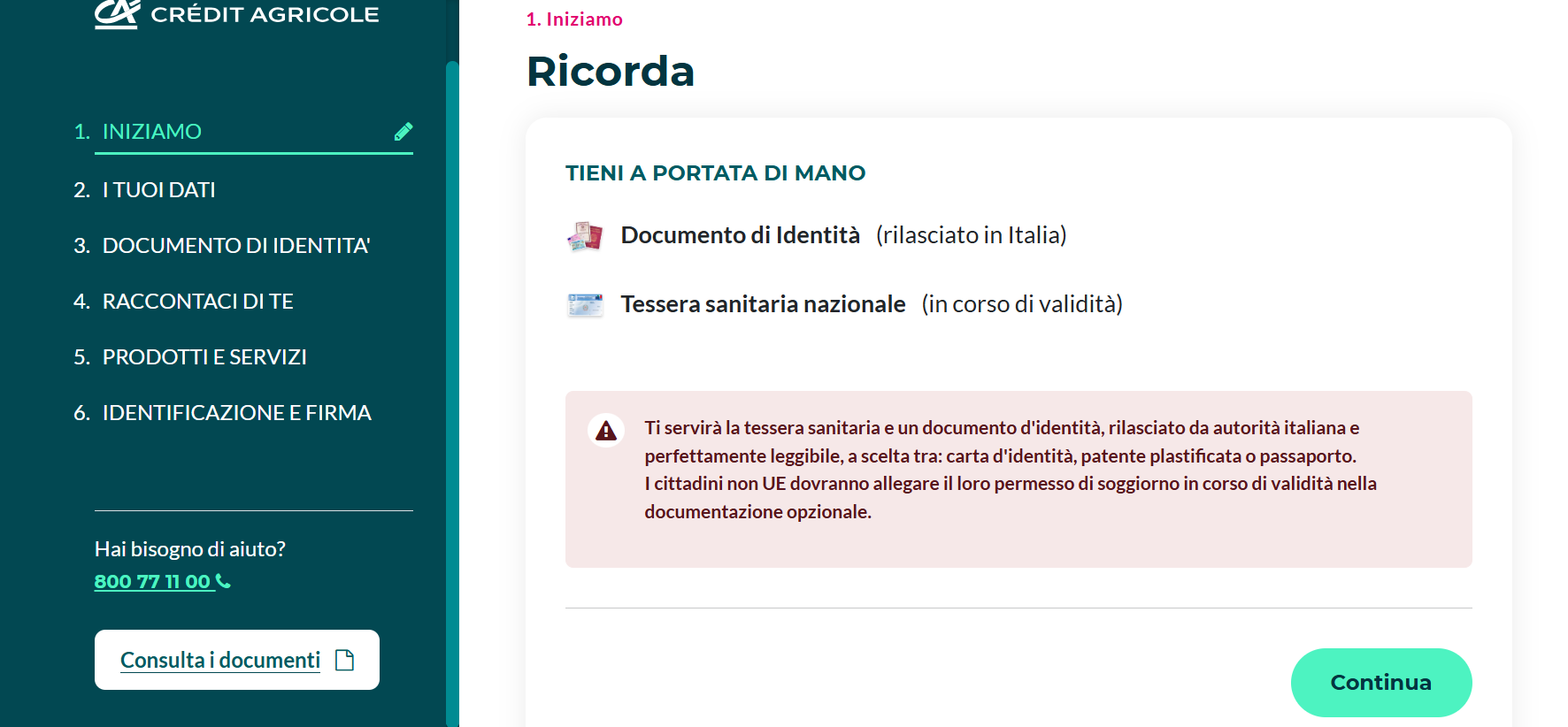 come aprire credit agricole cointestato