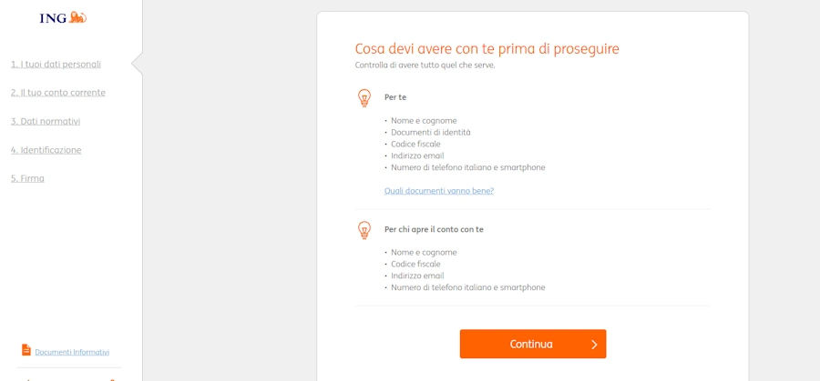 come aprire conto cointestato ing