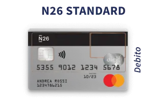 Carta N26 Standard riepilogo costi