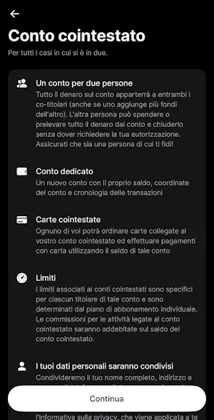 apertura conto cointestato revolut