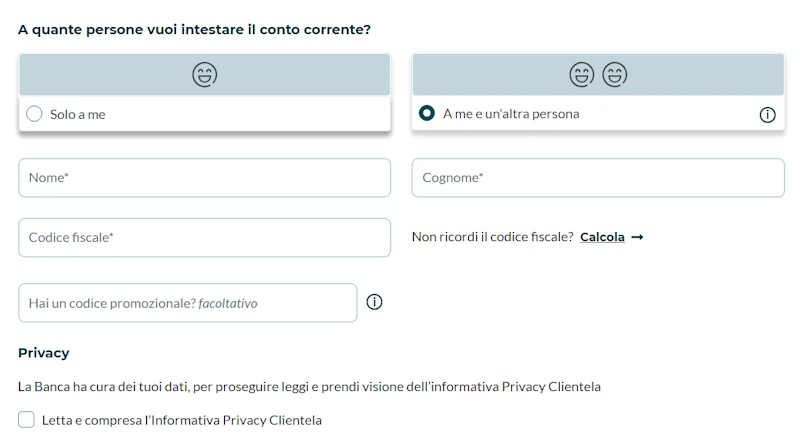 apertura conto cointestato crediti agricole