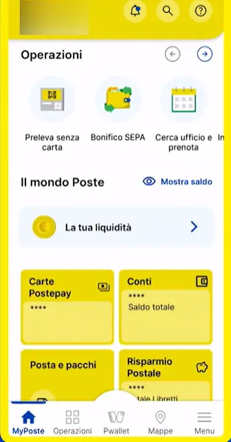 bonifico istantaneo poste app