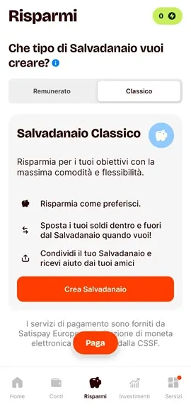 salvadanaio satispay