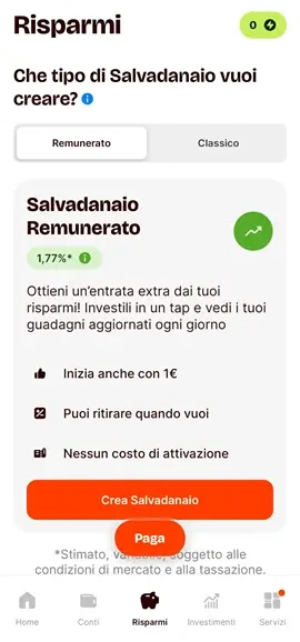 satispay app per risparmiare